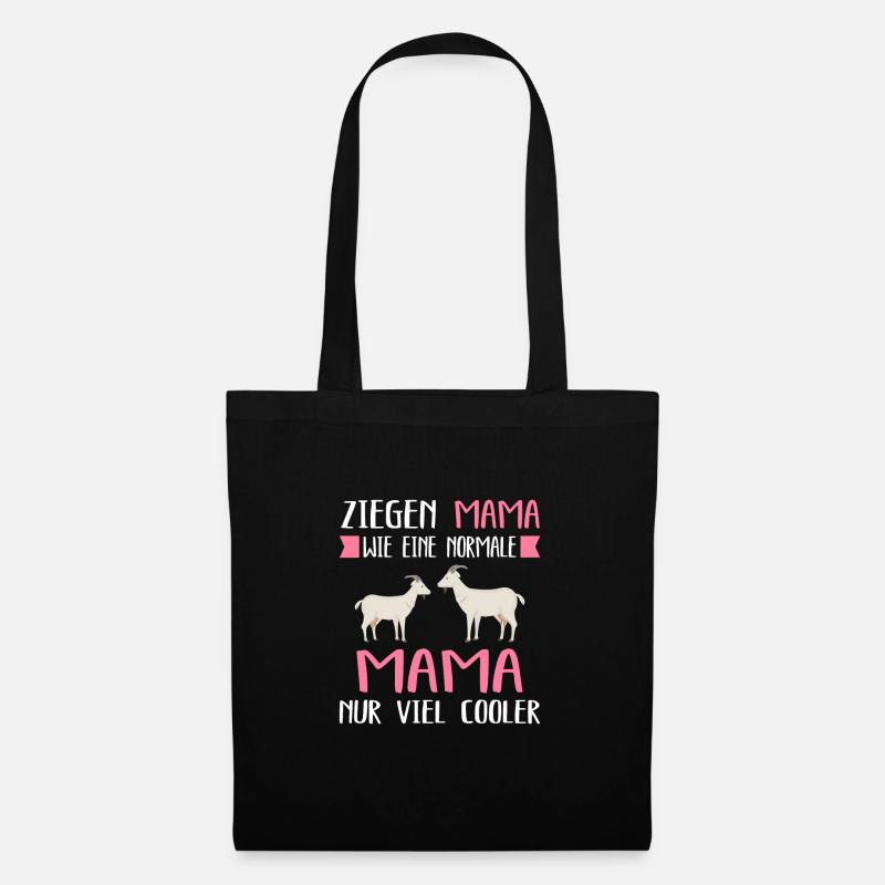 Ziegen Mama Ziege Ziegen Geschenk - Stoffbeutel - Schwarz