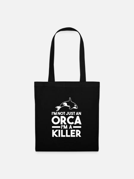 Orca Orca Geschenk - Stoffbeutel - Schwarz