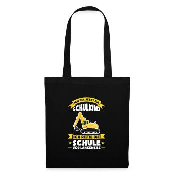 Schulkind Schulanfänger Schulanfang Geschenk - Stoffbeutel - Schwarz - Vorne