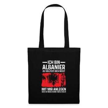 Albanier Albanien Albanien Flagge Geschenk - Stoffbeutel - Schwarz - Vorne
