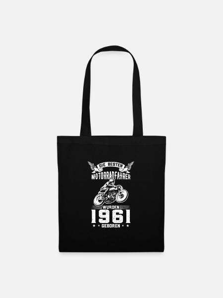 60. Geburtstag Motorradfahrer 60 Jahre Geschenk - Stoffbeutel - Schwarz