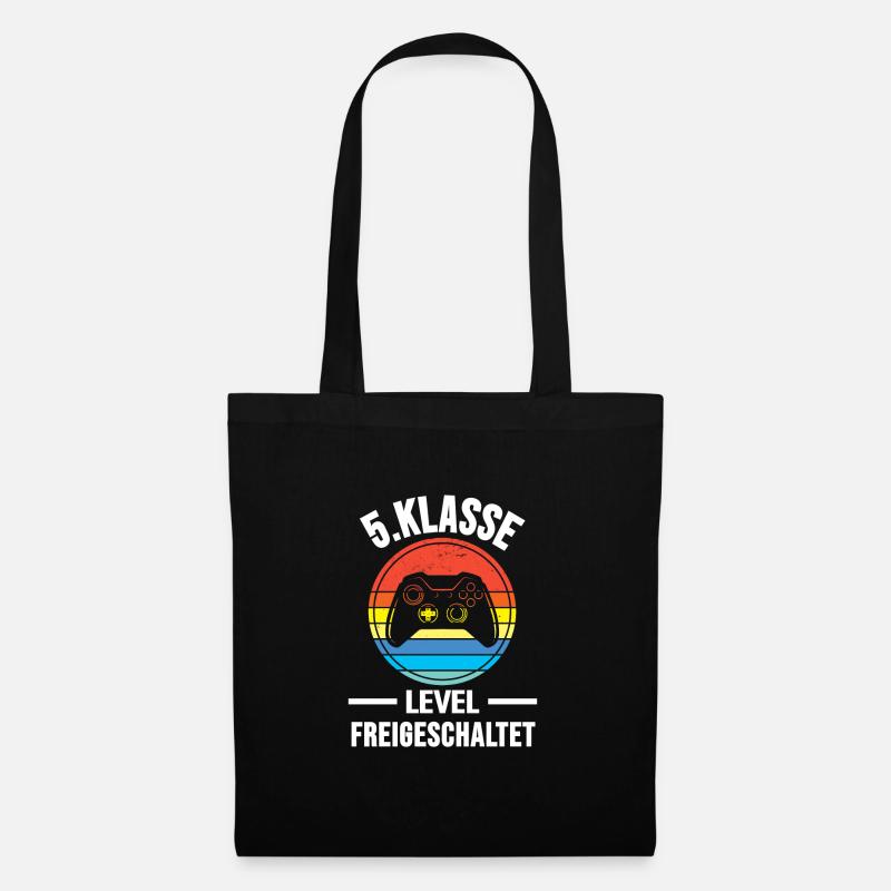 5.Klasse Level freigeschaltet 5.Klasse Gaming - Stoffbeutel - Schwarz