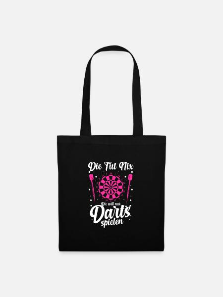Darts Dartfan Dartsport Geschenk - Stoffbeutel - Schwarz