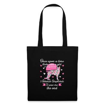 2 chiens de berger allemands filles 2 Allemands - Sac en tissu - noir - Devant