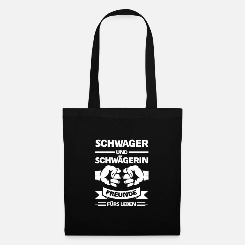 Schwager Schwägerin Schwägerschaft Geschenk - Stoffbeutel - Schwarz