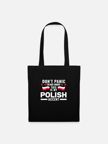 Polnische Wurzeln Polen Polnische Flagge Geschenk - Stoffbeutel - Schwarz