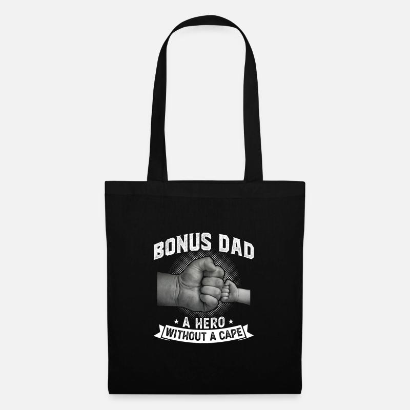 Stiefvater Bonus Papa Bonus Vater Geschenk - Stoffbeutel - Schwarz