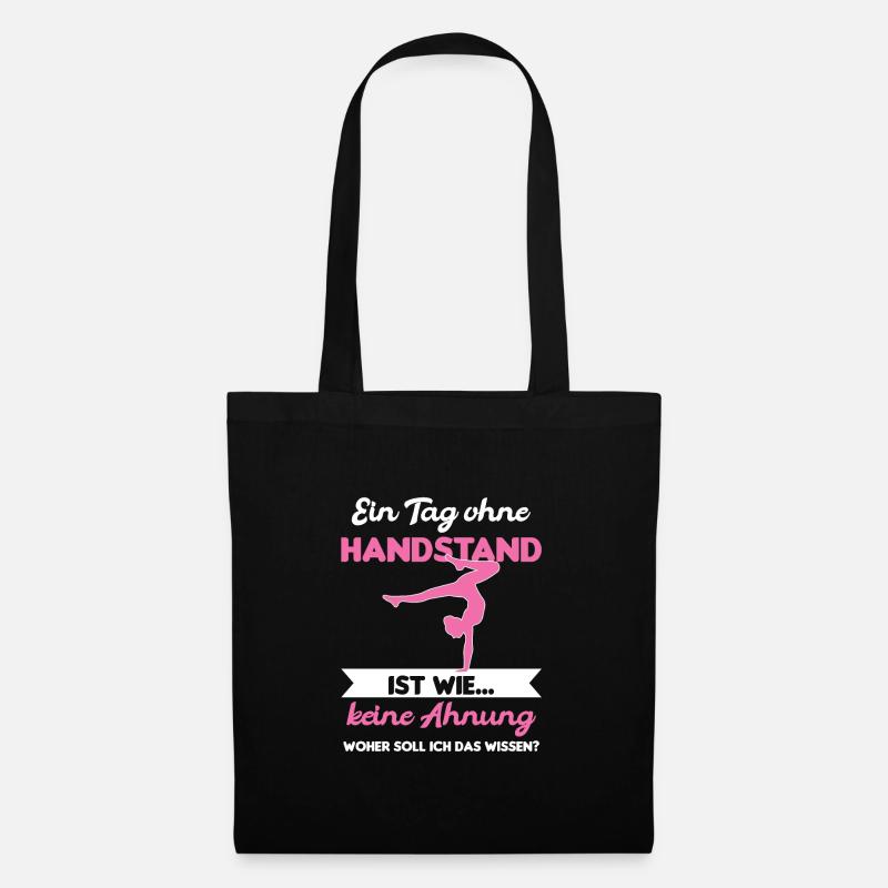 Handstand Turnerin Handstände Geschenk - Stoffbeutel - Schwarz