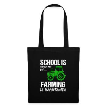 Landwirtschaft Farmer Farm Geschenk - Stoffbeutel - Schwarz - Vorne