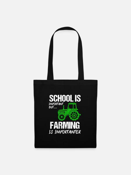 Landwirtschaft Farmer Farm Geschenk - Stoffbeutel - Schwarz