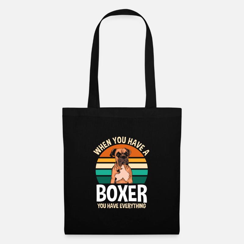 Boxer Boxer Geschenk - Stoffbeutel - Schwarz