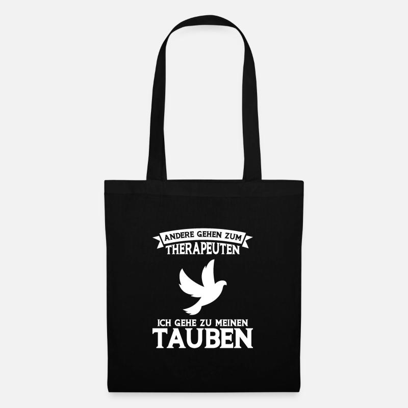 Tauben Taubenzucht Taubenzüchter Geschenk - Stoffbeutel - Schwarz