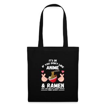 Anime Anime Merch Anime Fanartikel Geschenk - Stoffbeutel - Schwarz - Vorne