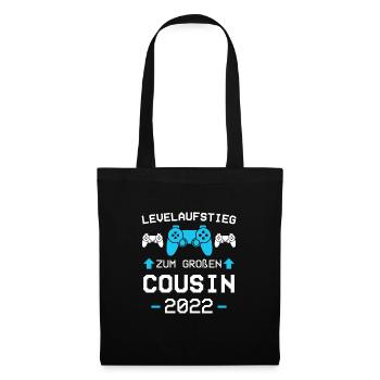 Großer Cousin 2022 Cousins Cousin Geschenk - Stoffbeutel - Schwarz - Vorne