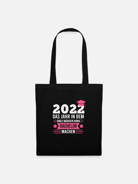Bachelor 2022 Bachelortitel Geschenk - Stoffbeutel - Schwarz