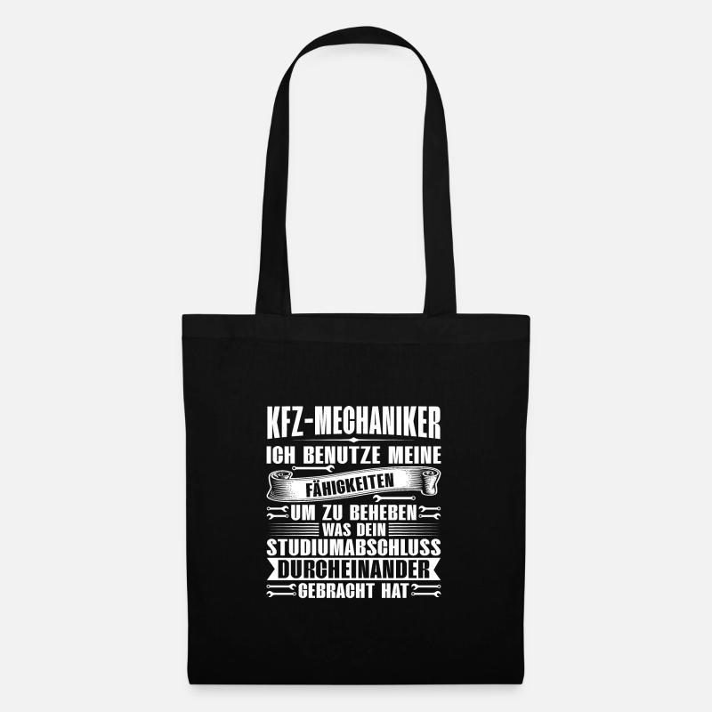 KFZ-Mechaniker Auto-Mechaniker Schrauber Geschenk - Stoffbeutel - Schwarz