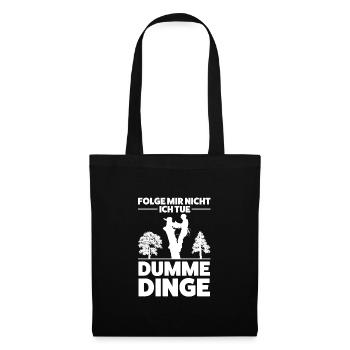 Baumpfleger Baumkletterer Arborist Geschenk - Stoffbeutel - Schwarz - Vorne