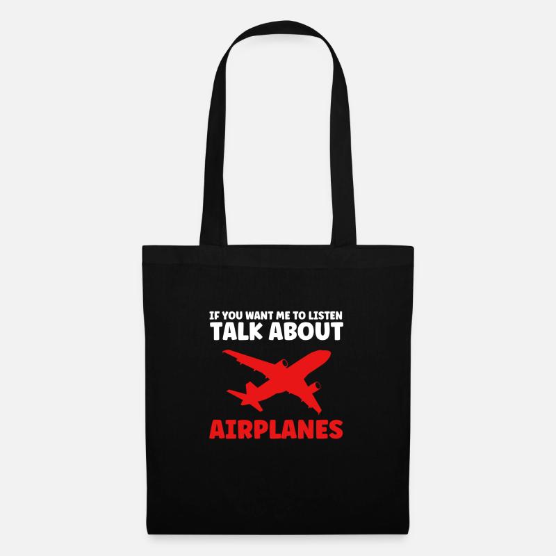 Airplane Airplane Pilot Gift - Tote Bag - black