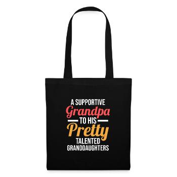 Grandpa of the girl Grandfather grandfather of the girl - Tote Bag - black - Front