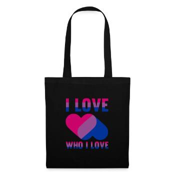 Cadeau LGBT bisexuel Rainbow Flag - Sac en tissu - noir - Devant