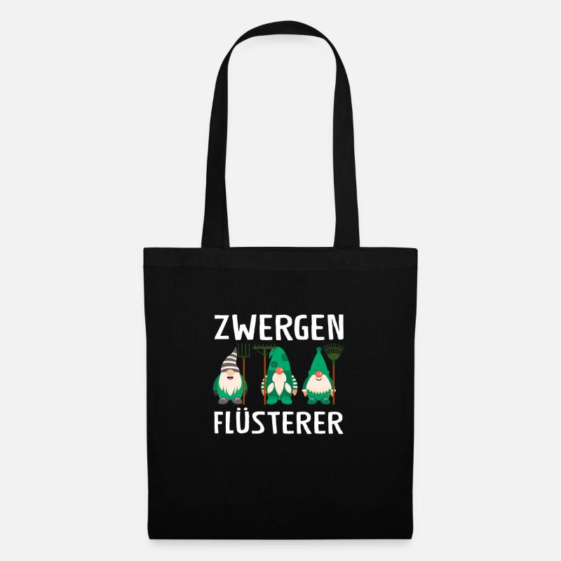 Garten Zwerge Gärtner Geschenk - Stoffbeutel - Schwarz