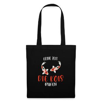 Kois Fisch Koi Besitzer Geschenk - Stoffbeutel - Schwarz - Vorne