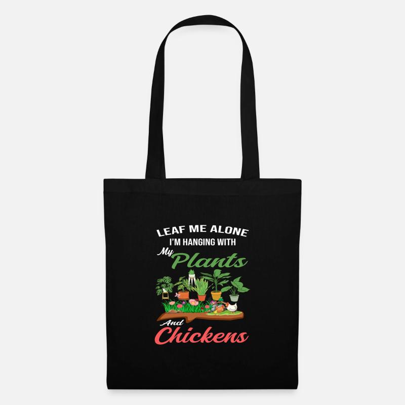 Hähnchengarten Garten Chicken Geschenk - Stoffbeutel - Schwarz