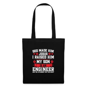 Ingenieur Vater Sohn Ingenieur Vater Familie - Stoffbeutel - Schwarz - Vorne