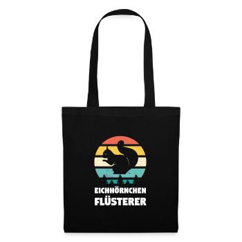 Eichhörnchen Tier Eichhörnchenliebhaber Geschenk - Stoffbeutel - Schwarz - Vorne