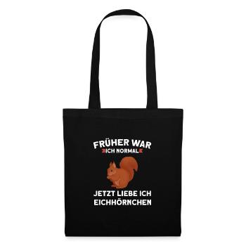 Eichhörnchen Tier Eichhörnchenliebhaber Geschenk - Stoffbeutel - Schwarz - Vorne