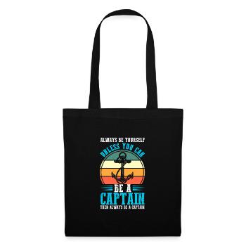 Captain Boat Captains Cadeau - Sac en tissu - noir - Devant