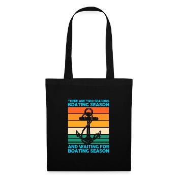 Captain Boat Captains Cadeau - Sac en tissu - noir - Devant