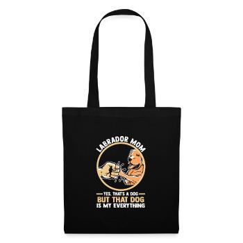 labrador maman labrador propriétaire chien labradors - Sac en tissu - noir - Devant
