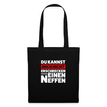 Onkel Neffe Onkels Geschenk - Stoffbeutel - Schwarz - Vorne