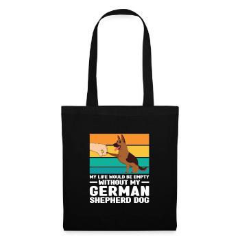Schäferhund Mama Deutscher Schäferhund Geschenk - Stoffbeutel - Schwarz - Vorne