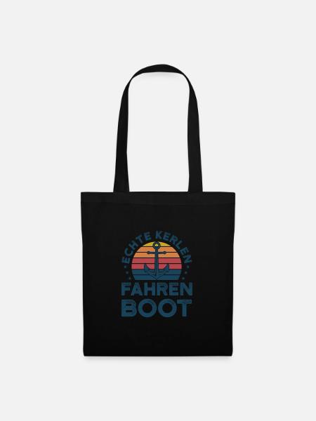 Kapitän Kapitäne Bootfahren Geschenk - Stoffbeutel - Schwarz