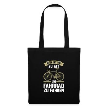 Fahrrad Rennrad Fahrräder Geschenk - Stoffbeutel - Schwarz - Vorne