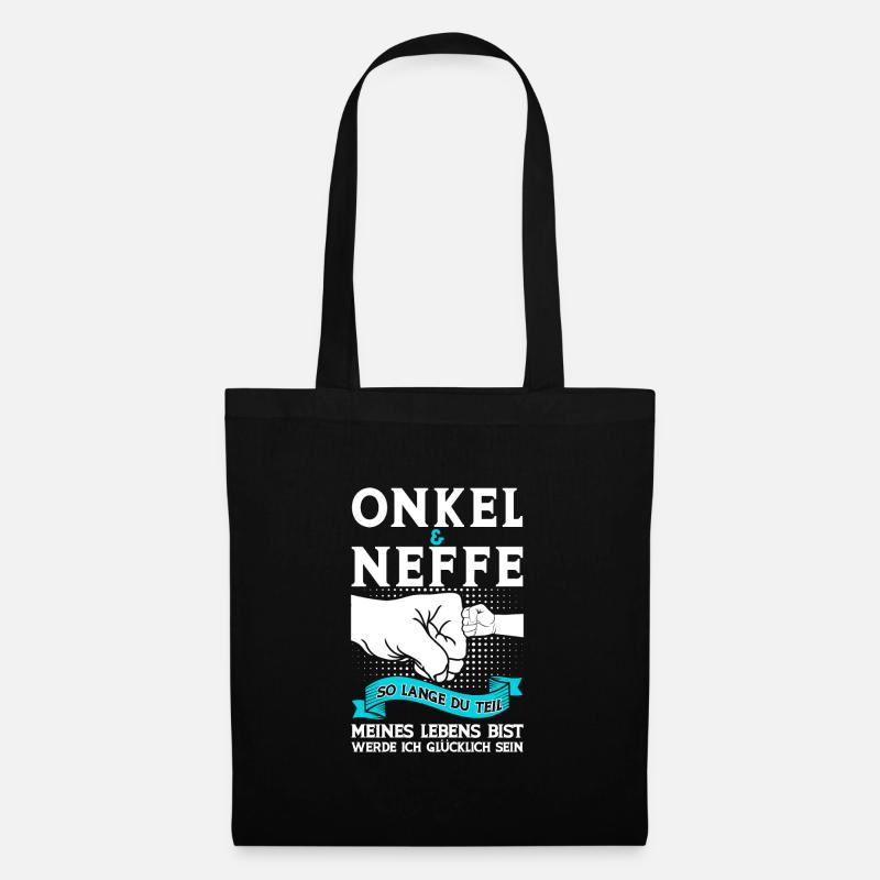 Onkel Neffe Onkels Geschenk - Stoffbeutel - Schwarz