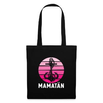 Kapitänin Mama Mutter Geschenk - Stoffbeutel - Schwarz - Vorne