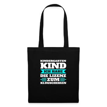 Kindergarten Kita Kindergartenkind Geschenk - Stoffbeutel - Schwarz - Vorne