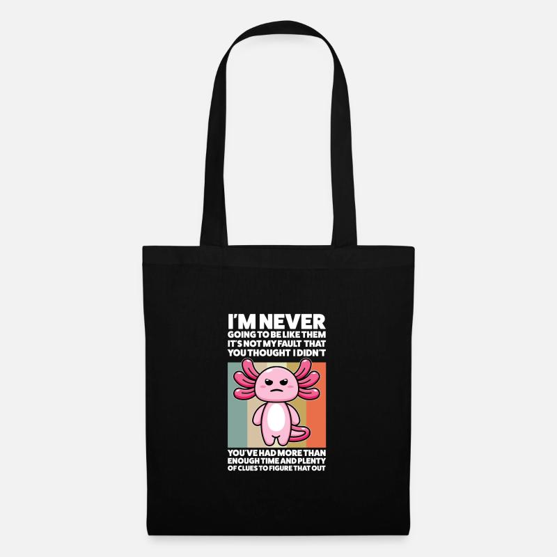 Axolotel Axolotl-Liebhaber Axolotls Geschenk - Stoffbeutel - Schwarz