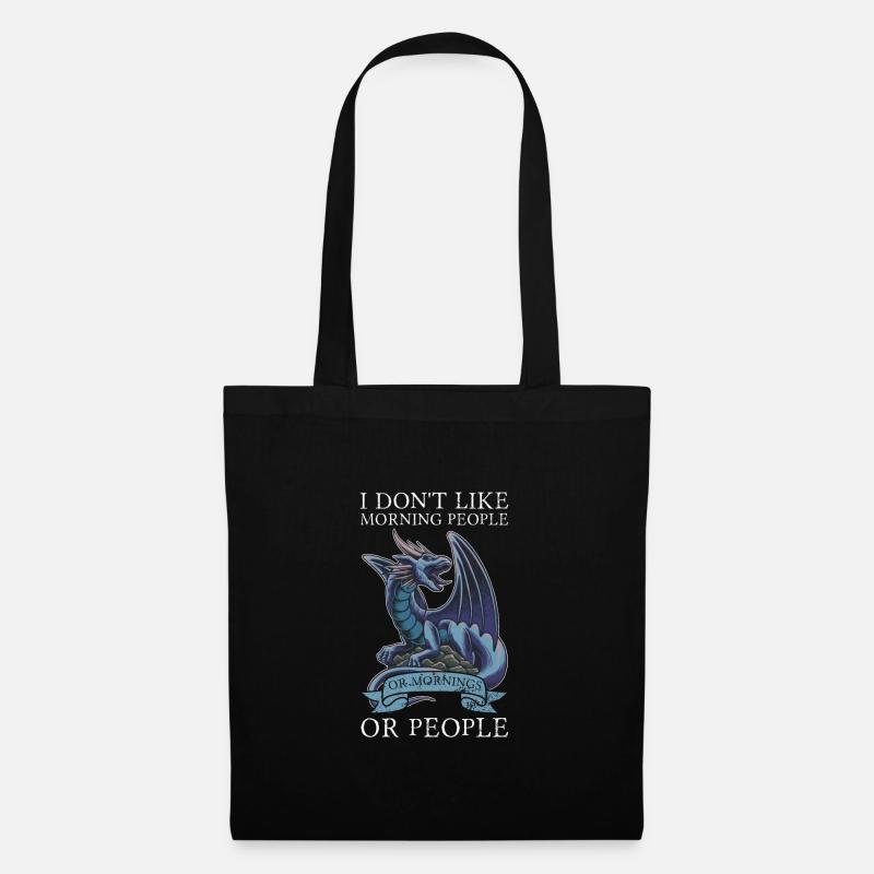 Drachen Drachen Fabelwesen Geschenk - Stoffbeutel - Schwarz