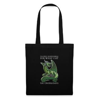 Dragon Dragon Mythical Creature Gift - Tote Bag - black - Front