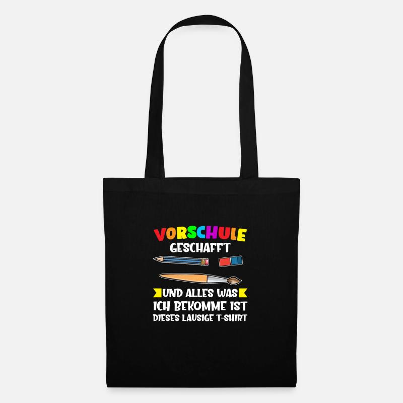 Vorschule Abschluss Vorschulkind Geschenk - Stoffbeutel - Schwarz