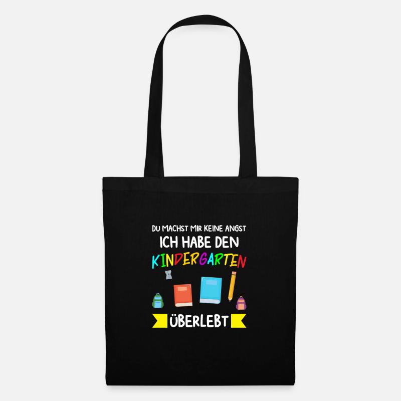 Kindergarten Abschluss Kindergartenkind Geschenk - Stoffbeutel - Schwarz