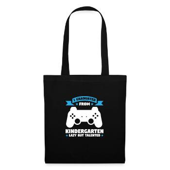 Kindergarten Gaming Kita-Kind Geschenk - Stoffbeutel - Schwarz - Vorne
