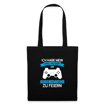 Jugendweihe Gaming Jugendweihfeier Geschenk - Stoffbeutel - Schwarz - Vorne