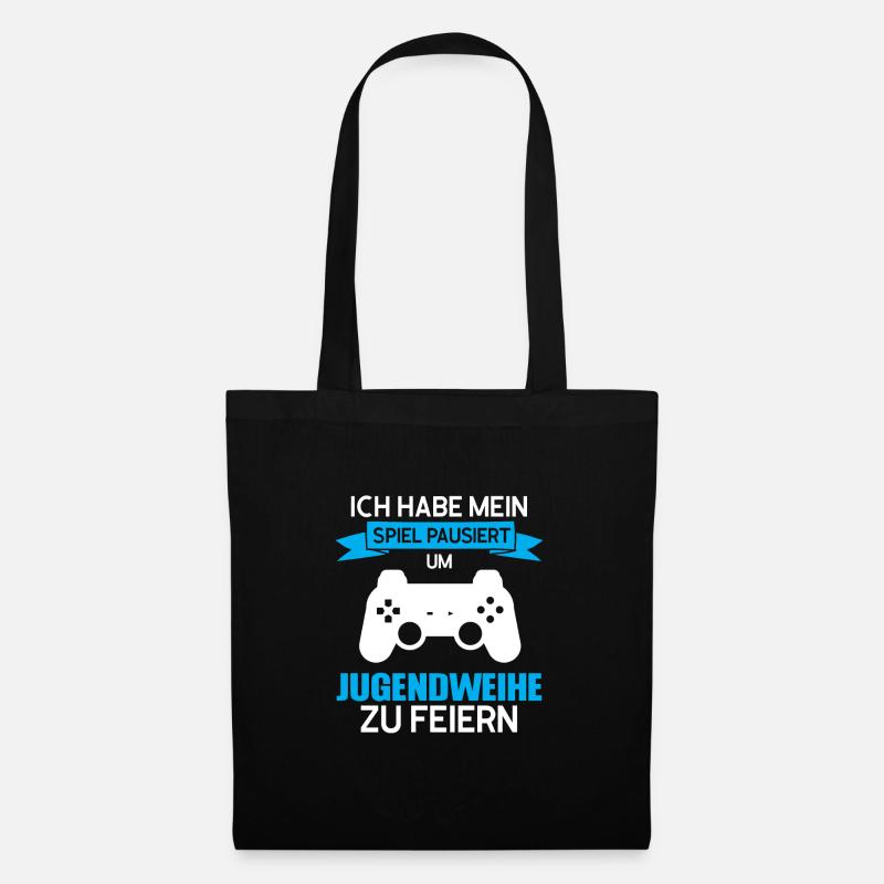 Jugendweihe Gaming Jugendweihfeier Geschenk - Stoffbeutel - Schwarz