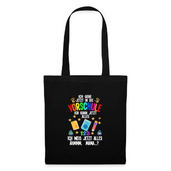 Vorschule Anfang Vorschüler Geschenk - Stoffbeutel - Schwarz - Vorne