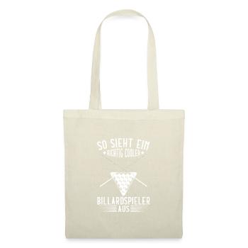 Billardspieler Billard Billard Spiel Geschenk - Stoffbeutel - Natur - Vorne